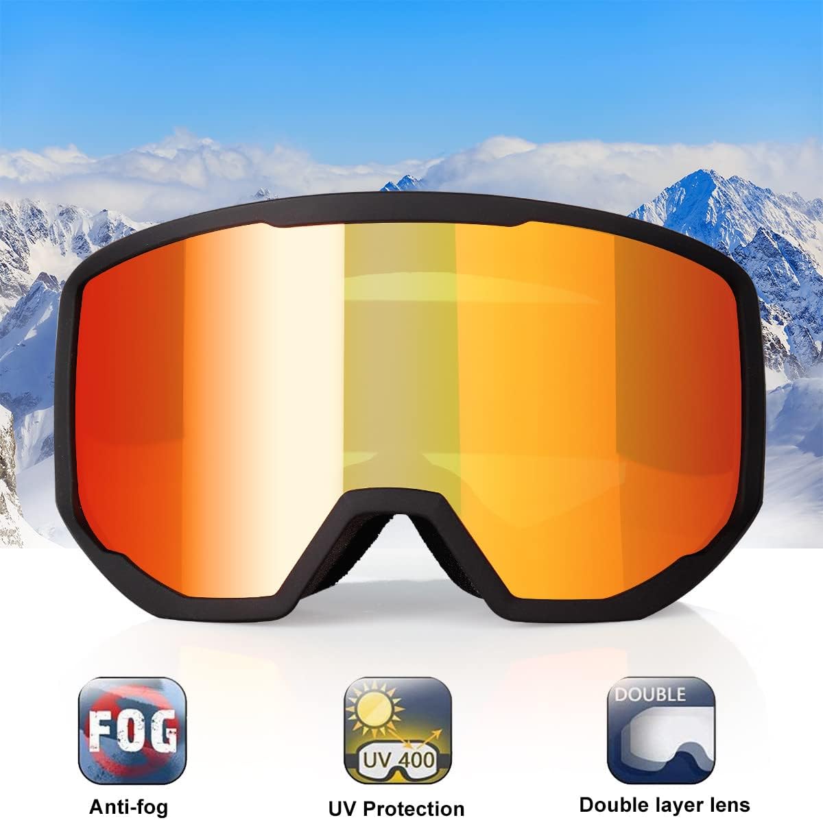 Exp Vision Goggles EXP VISION Ski/Snowboard Goggles for Men Women, OTG Snow Goggles Anti ...