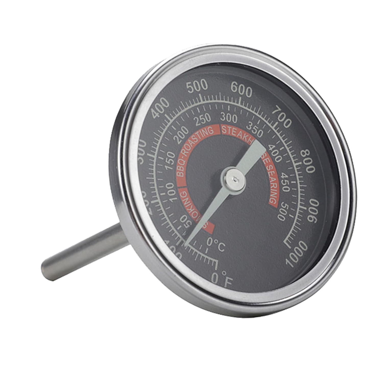 Bimetal Oven Thermometer Stainless Steel Dial Cooking Thermometer for Household Kitchen BBQ Grill with Quick Response and Vibration Resistance