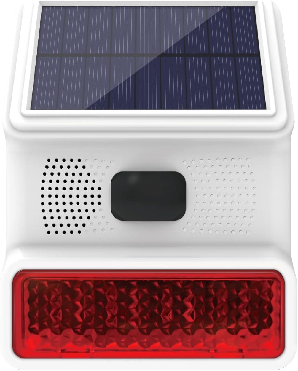 Clouree Alarm Siren, 433MHz Wireless Outdoor Siren, Solar-Powered Outdoor Siren with LED Flashing Light Function, Easy Setup,Security Systems for House,Support Alarm Host PG103, PG107, PG108