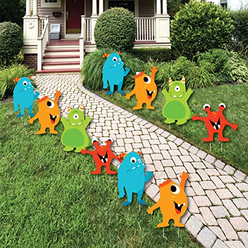 Monster Bash - Lawn Decorations - Outdoor Little Monster Birthday Party Or Baby Shower Yard Decorations - 10 Piece #TOP1