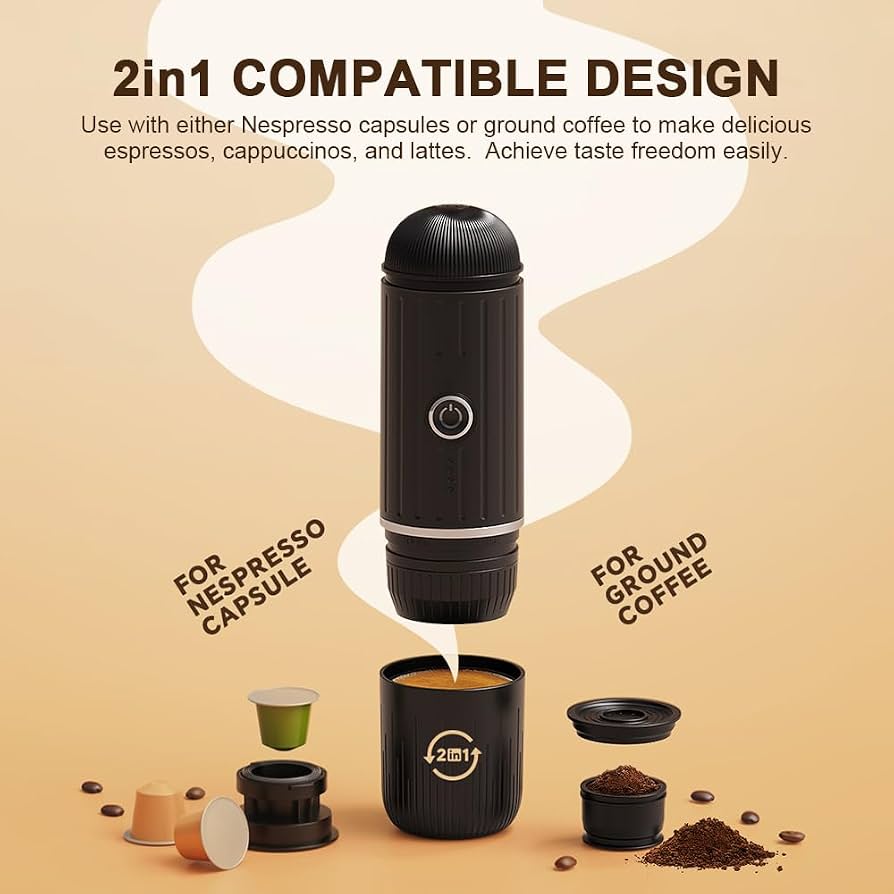 Amazon | 電気コーヒーメーカー、NSポッドと挽いたコーヒーに対応、19