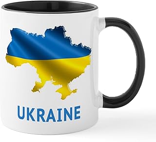 CafePress Cool Ukraine Flag Ukrainian Pride Native Home Mugs 11 oz (325 ml) Ceramic Coffee Mug