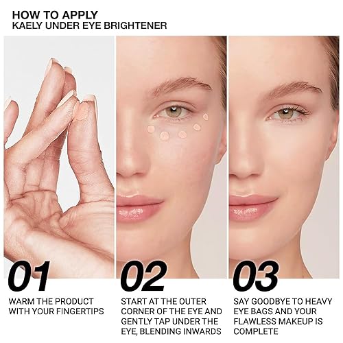 Miniatura 10 de Kaely 2 varitas correctoras hidratantes, líquido de cobertura completa debajo del corrector de ojos, imprimación impermeable de larga duración,