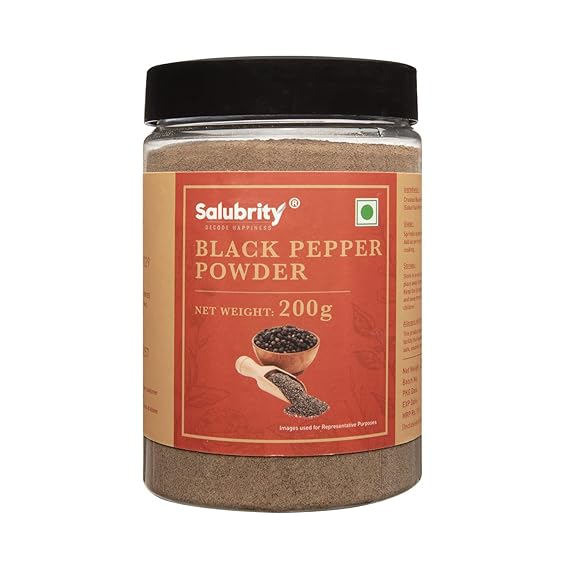Salubrity Black Pepper Powder, 200g Amazon.in Grocery & Gourmet Foods