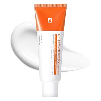 TOSOWOONG Glycolic Acid 10% AHA Cream for Dark Spots & Texture, Wrinkles | Exfoliator, Panthenol, Hyaluronic Acid, Bumpy Skin, Fine Lines, Glass Skin, Smoothing, Korean Skincare, 50ml/1.69 fl oz