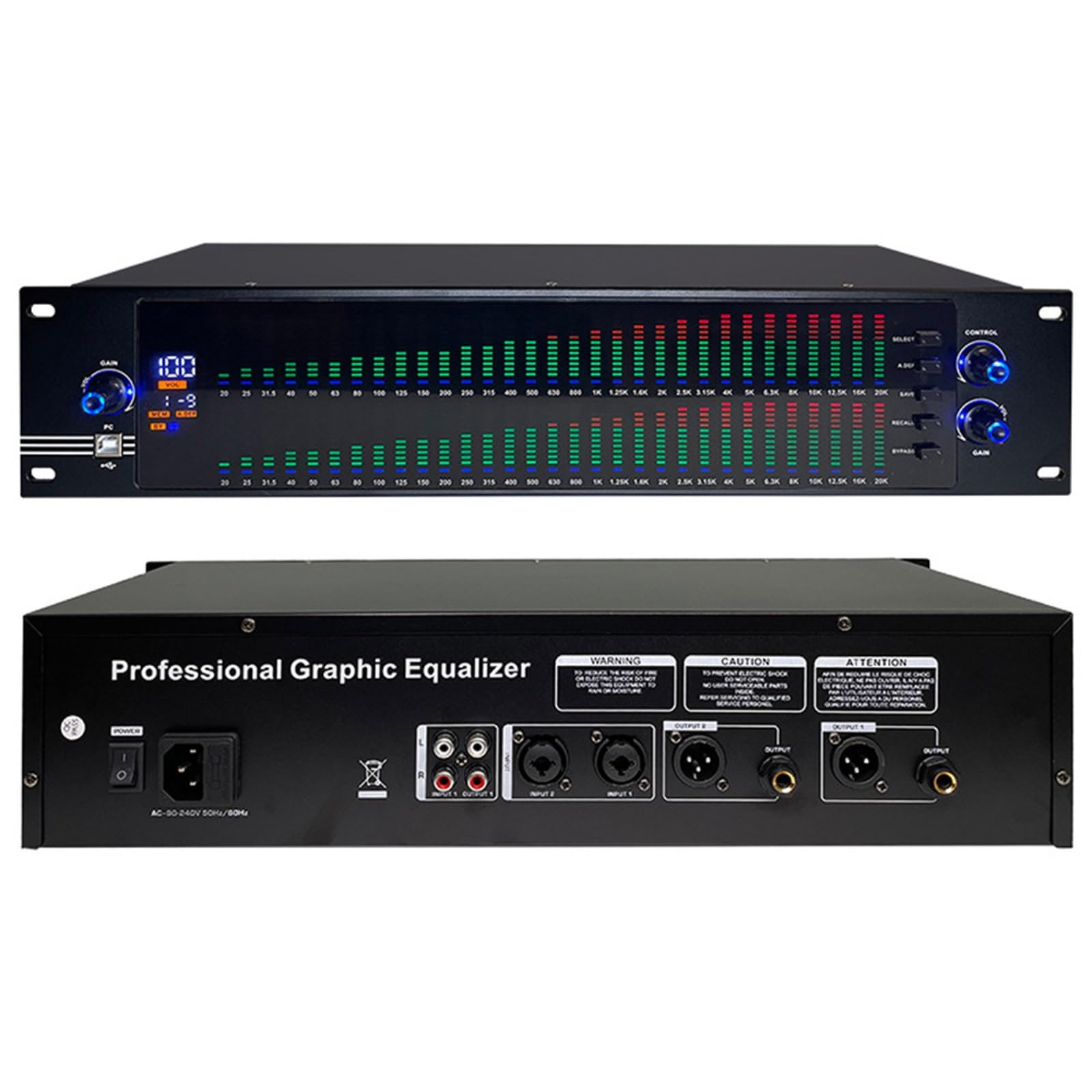Controller audio DJ Mixer Digitale Processore con Equalizzatore Grafico a 31 Bande ed Eliminatore di Feedback DSP per Professionisti e Principianti