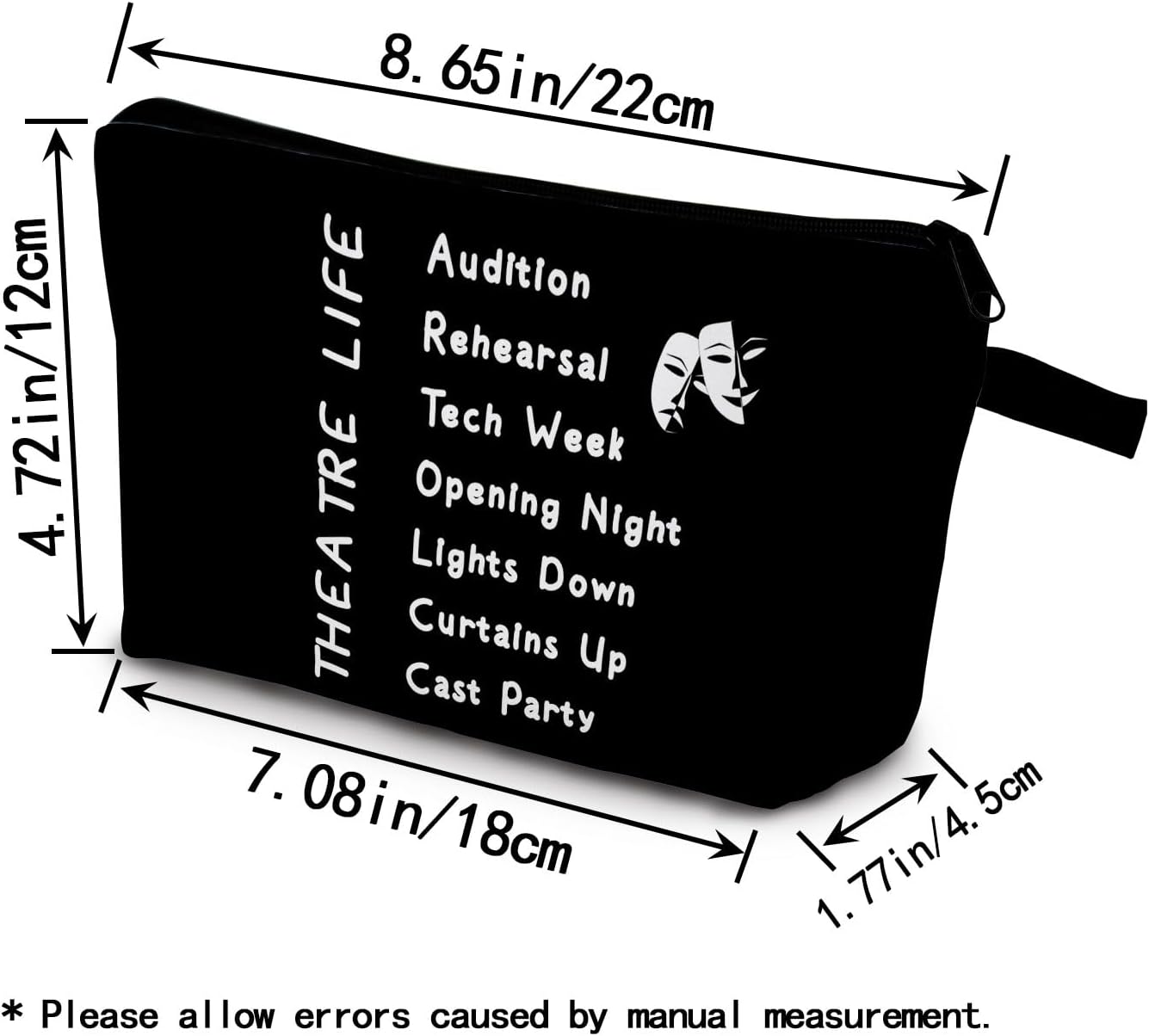 Theatre Life Print Small Cosmetic Bag image 2