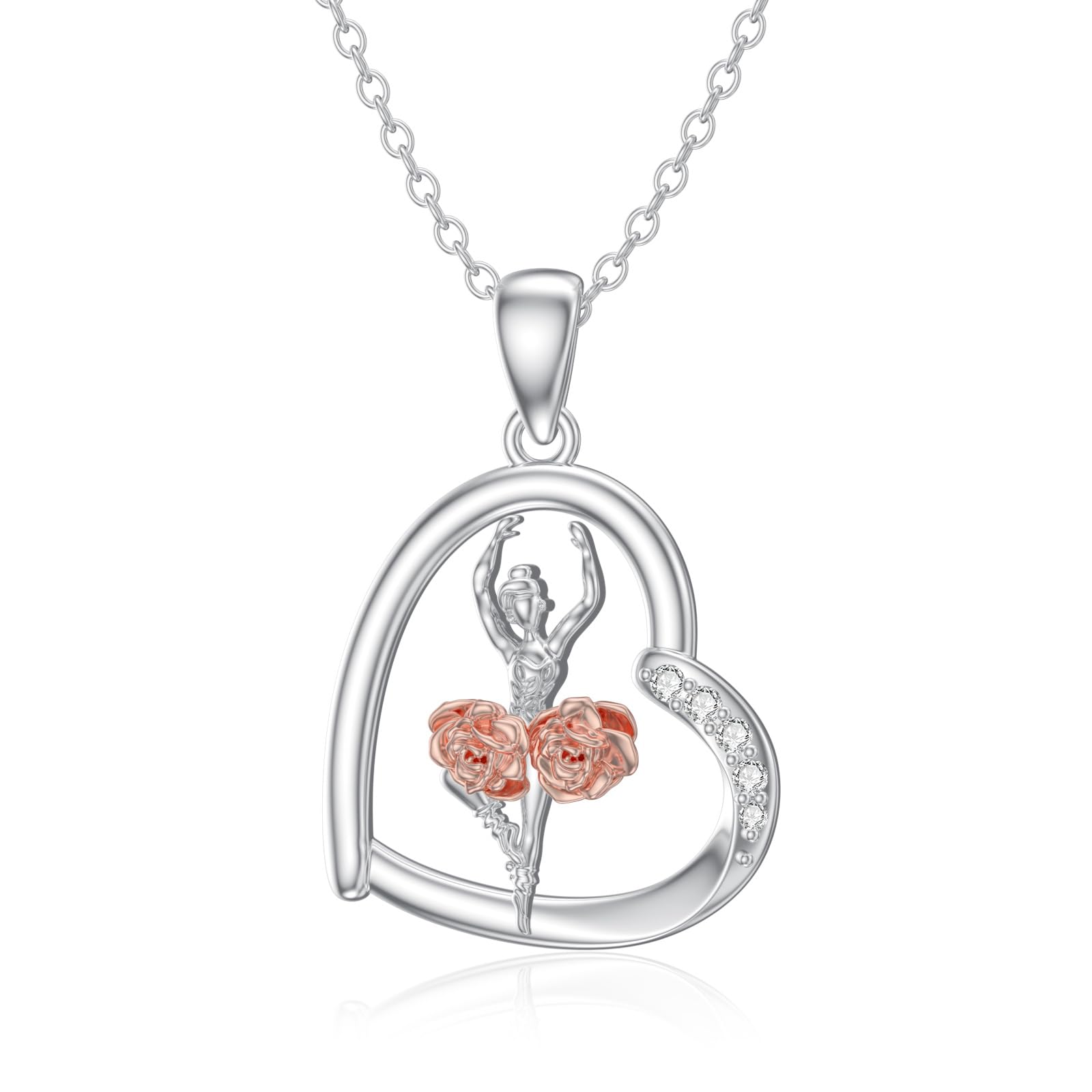 PROESS Collana con note musicali in argento Sterling 925, chiave di violino violinista, regalo per donne e ragazze