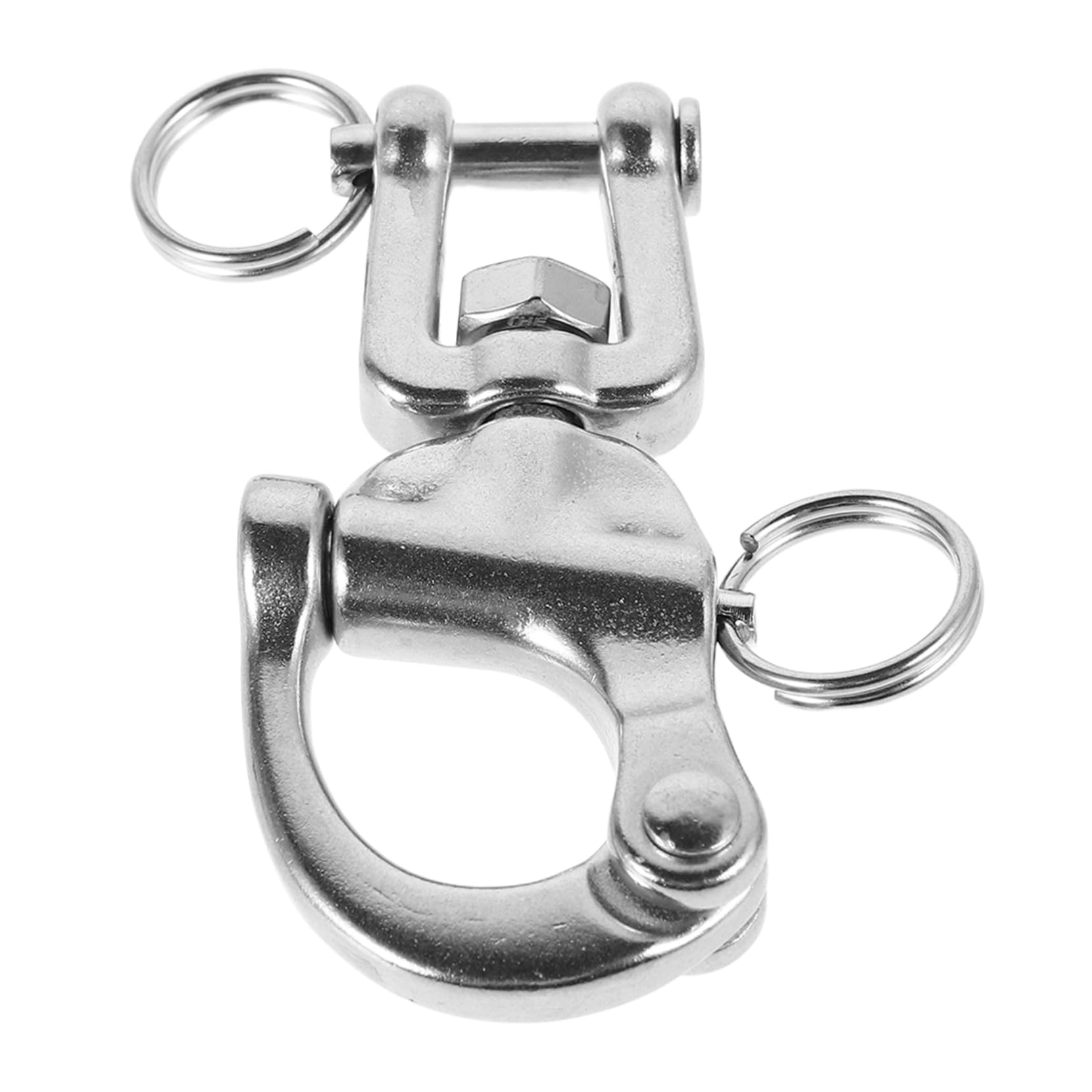 GOOHOCHY Rigging Snap Shackle Clip Marine Jaw Shackle Steel Swivel for Boat Yacht Use