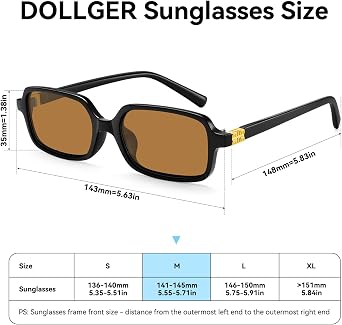 Dollger Trendy Rectangle Sunglasses for Women Men Skinny Small Square Sunglasses 90s Y2K Fashion Shades