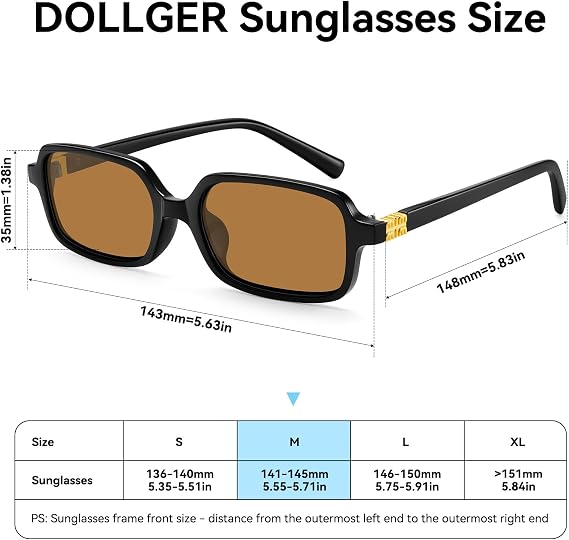 Dollger Trendy Rectangle Sunglasses for Women Men Skinny Small Square Sunglasses 90s Y2K Fashion Shades
