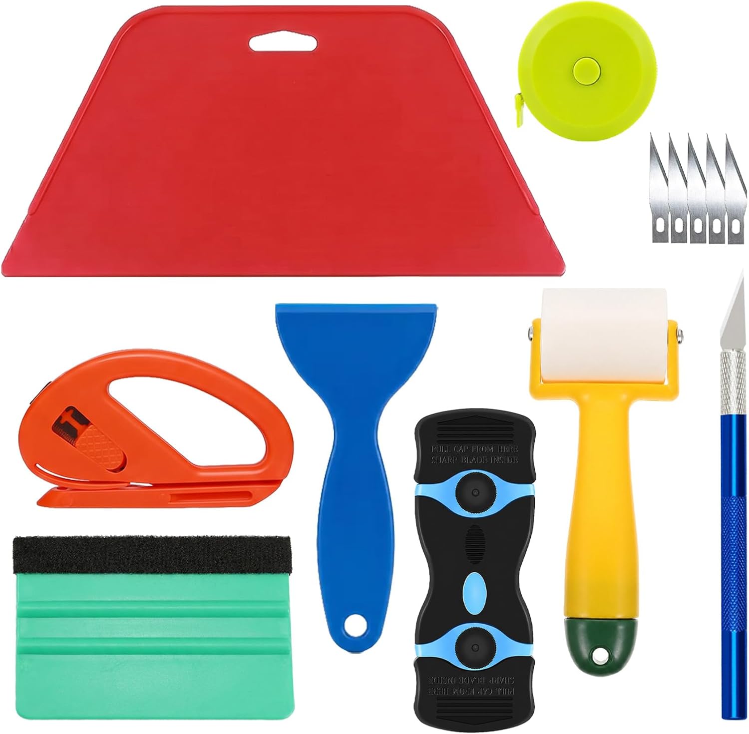 Clay&Fire Peel and Stick Wallpaper Tools, Wallpaper Smoothing Tool Kit,8Pcs | Contact Paper Hanging Vinyl Backsplash Window Film