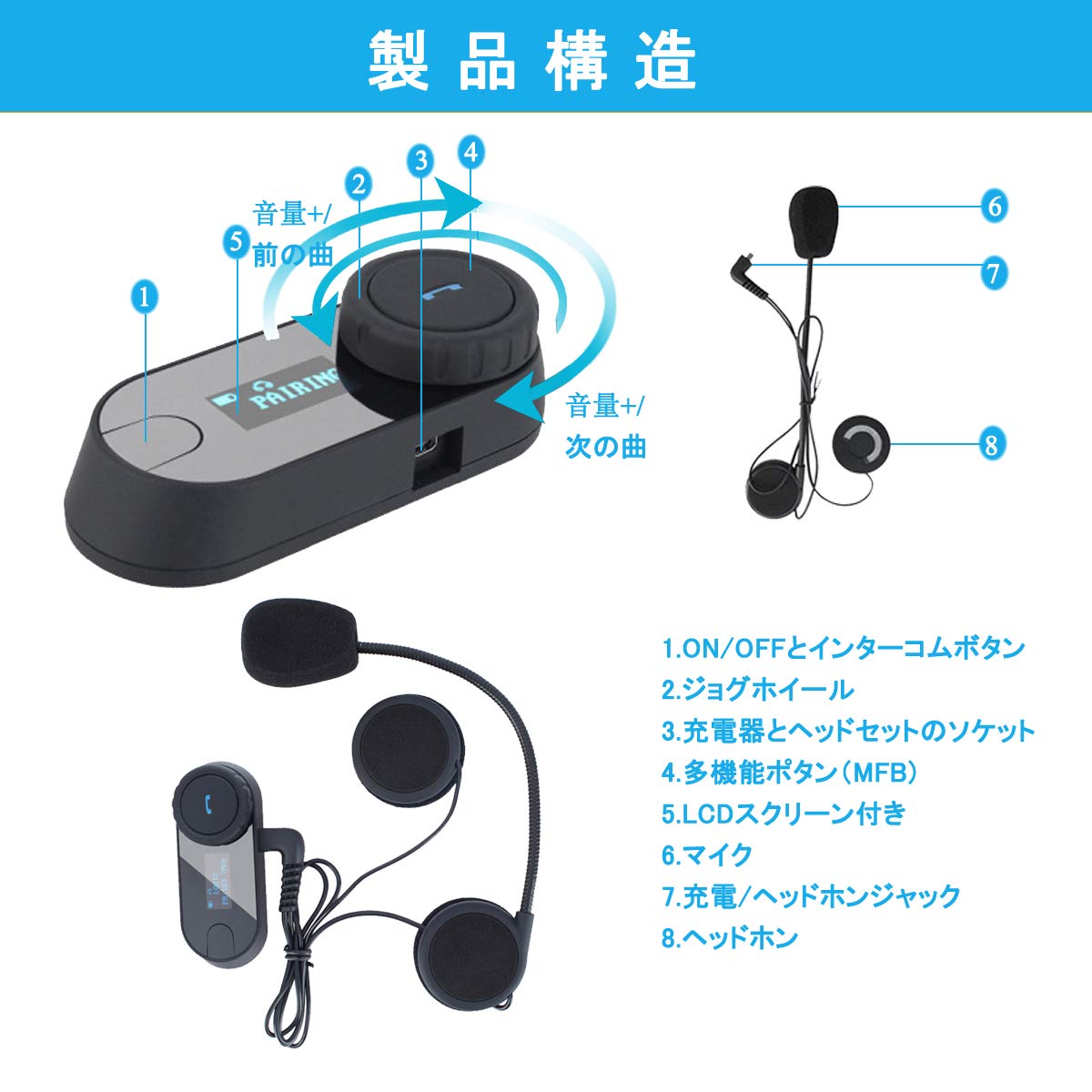 TCOM-SC X2 ヘルメットインターコムヘッドセット Amazon.co.jp: FreedConn TCOM-SCオートバイのヘルメットの