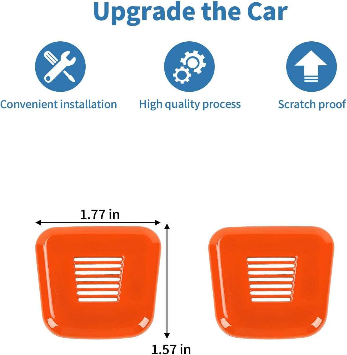 for Challenger Microphone Trim Cover Fit for Dodge Charger 2011-Present for Dodge Challenger 2015-2023 Orange Interior Accessories 2pcs
