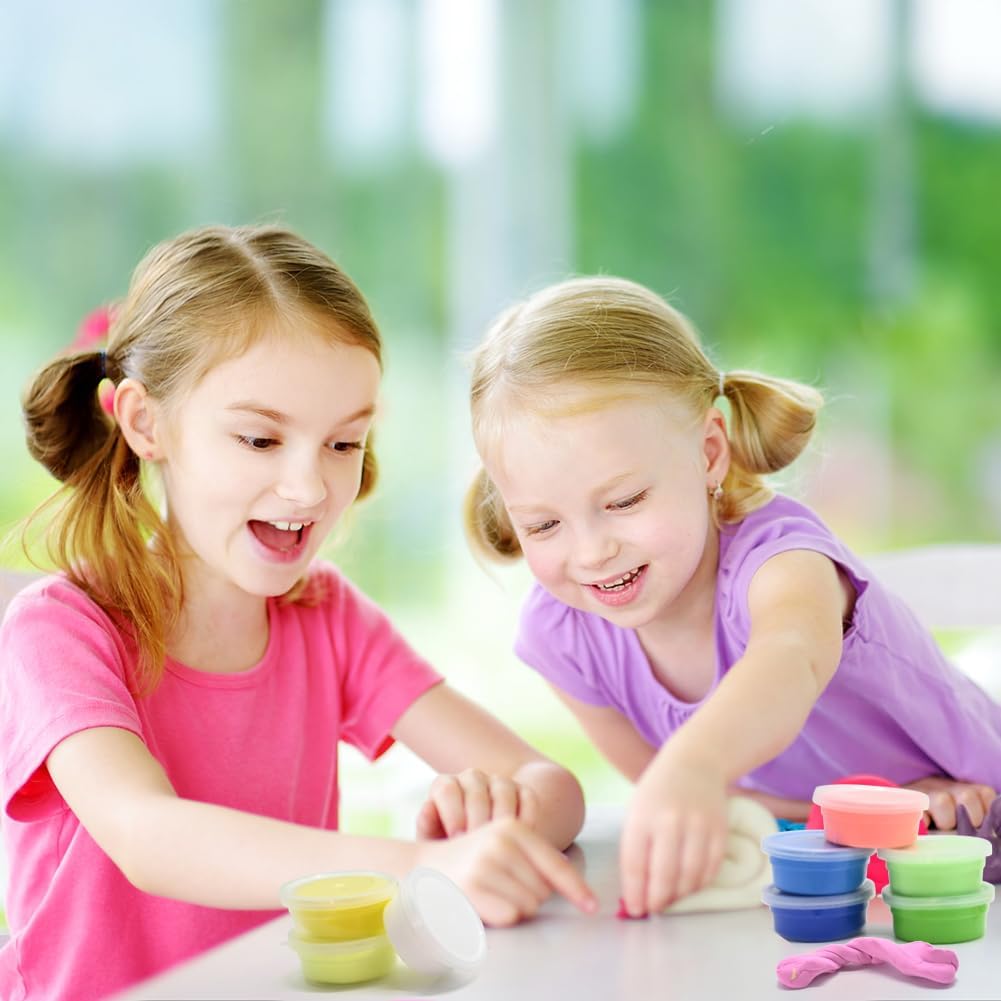 28pcs Butter Slime for Kids, Playdough Modeling Clay for Valentines Day School Classroom Exchange Gift Party Favor Prizes
