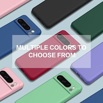 for Google Pixel 8 Pro Case Liquid Silicone,Soft TPU Protective Case,for Google Pixel 8 pro Shockproof Protective CaseFull Body Protective, Slim Fit Durable 6.7inch,Pink JUS21-25