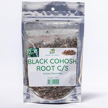 Herb To Body Black Cohosh Root C/S Actaea Racemosa, Cut & Sifted Black Cohosh Root for Herbal Tea, Botanical Preparations & Traditional Herb Blends, Resealable Pouch 4 oz
