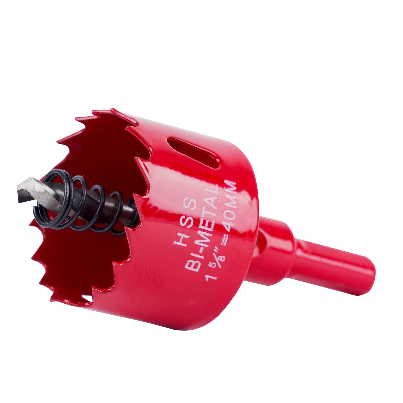 Lochsäge 40mm, Universal HSS M42 Bi-Metall Lochsägen, Lochkreissäge mit Sechskant-Schaft und Bohrer Lochbohrer Set Bohrkrone für Holz, Rigips, Trockenbau, Kunststoffe (40mm)