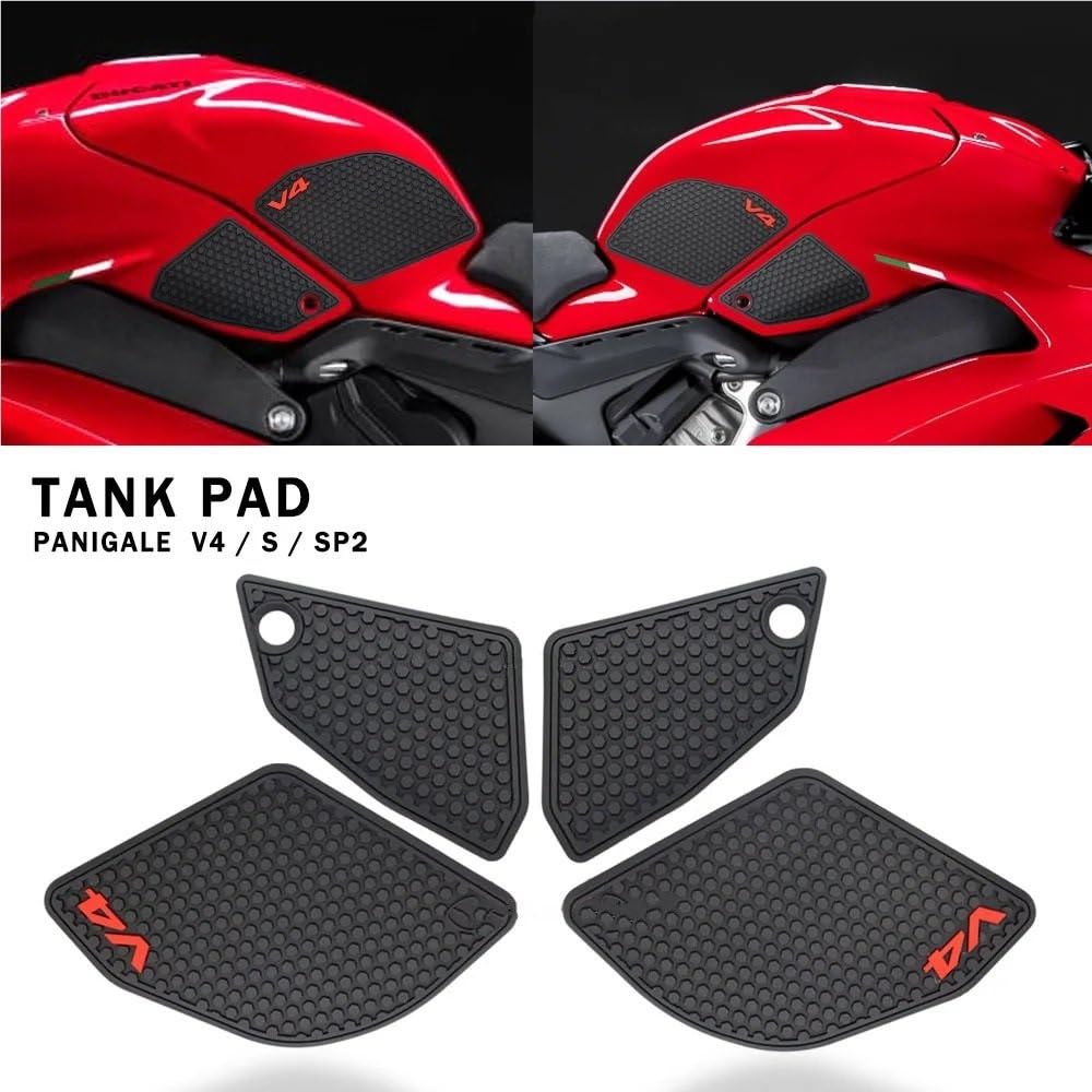 Paraserbatoio per Moto per Panigale V4 Panigale V4S /SP2 2022 Rilievo Serbatoio Carburante Adesivo Protezione Serbatoio Ginocchio Grip Pad Trazione Ginocchio