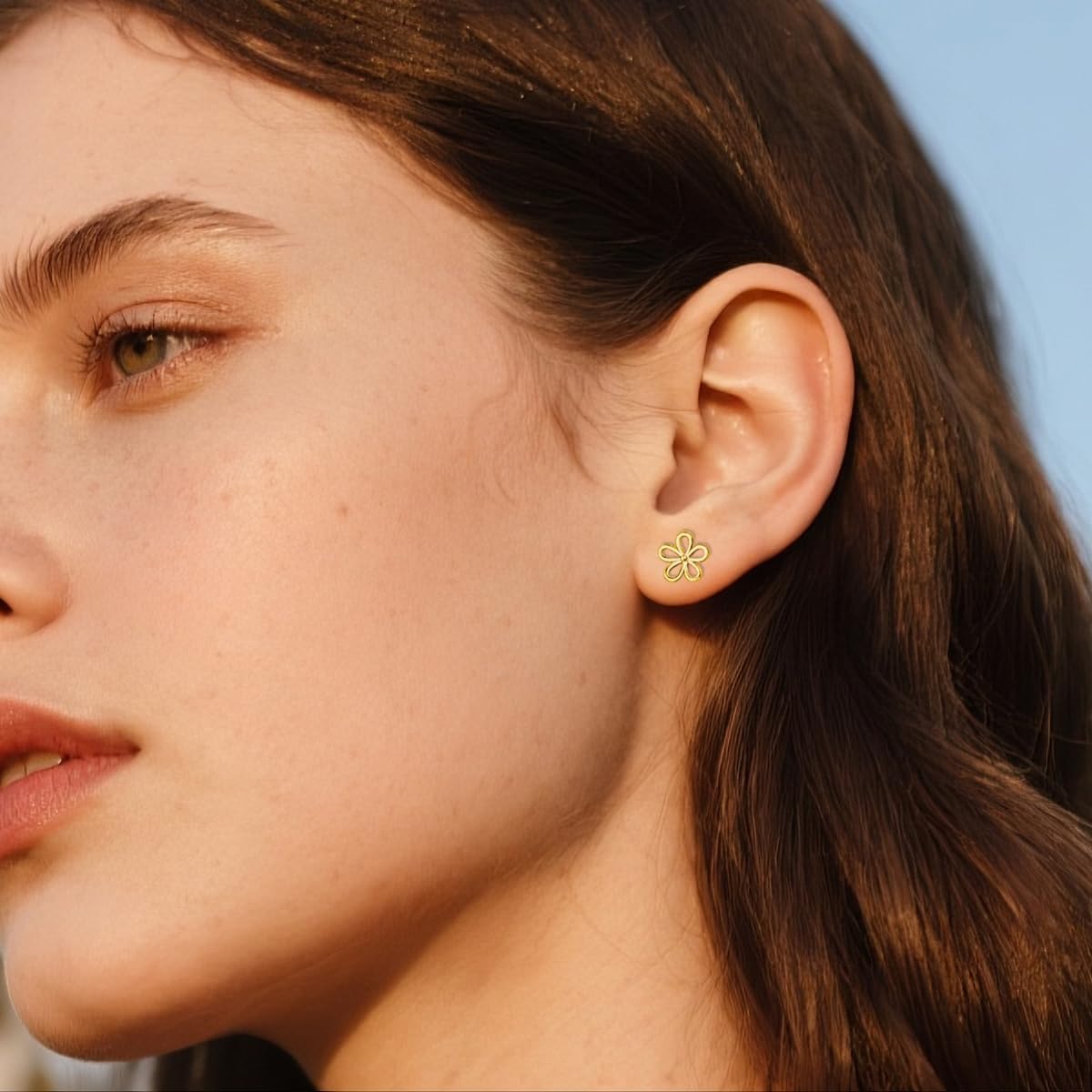 SLUYNZ Solid 925 Sterling Silver Flower Stud Earrings for Women Teens Hollow Flower Stud Earrings Spring - Image 2