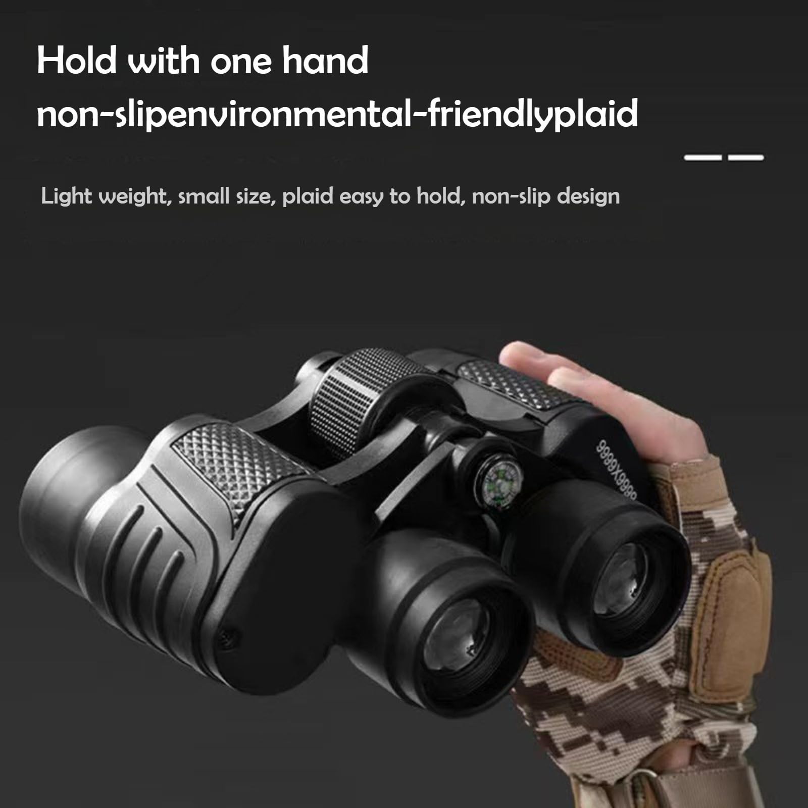 Binocolo HD ad alto ingrandimento 80 x 80 con visione notturna, per osservazione della luna, bird watching, compatibile con smartphone portatile