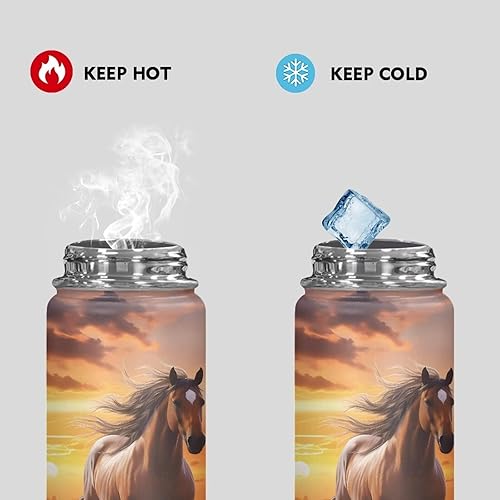 Miniatura 25 de Flashideas Blue Butterfly - Botellas de agua de acero inoxidable aisladas al vacío, a prueba de fugas, ligeras, mantienen el frío y el calor, ideal