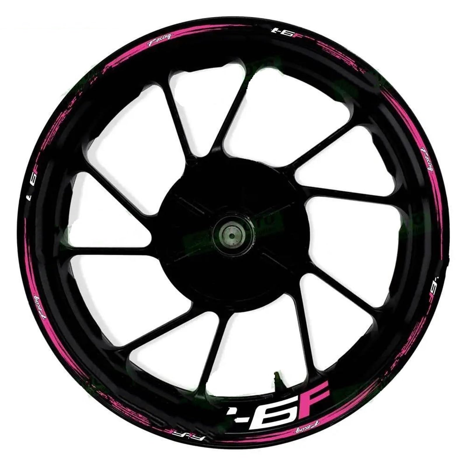 Reflective Motorcycle 17 Inch Front and Rear Wheel Stickers Fairing Hub Decals for Kawasaki for ER-6F for ER6F(Color17)