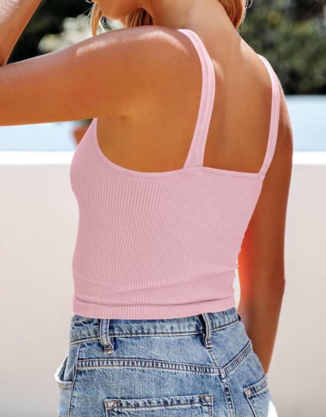 BONITEE Womens Ribbed Tank Top Casual Basic 2026 Trendy Summer Sleeveless V Neck Knitted Y2K Crop Tops - Image 4