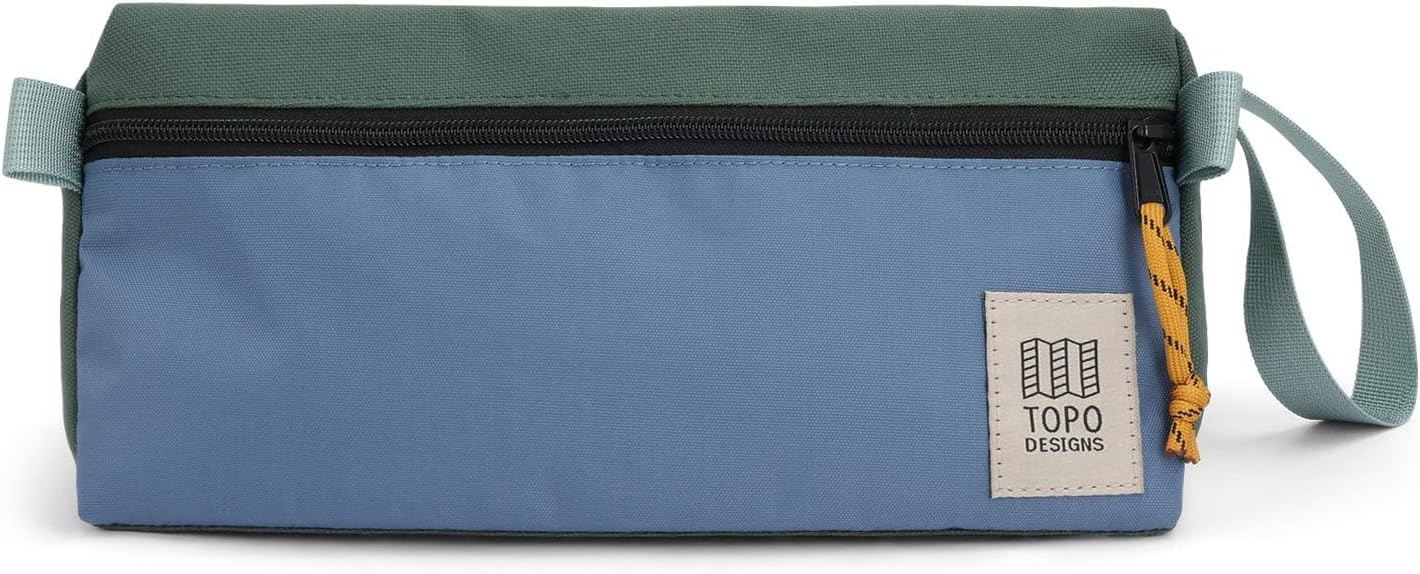 Topo Designs Dopp Kit - Travel Bag for Personal Care Essentials, Self Standing Shape, Fully Lined, Recycled Nylon