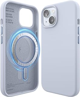 elago Magnetic Silicone Case Compatible with iPhone 15 Case 6.1 Inch Compatible with All MagSafe Accessories - Built-in Ma... Price In India