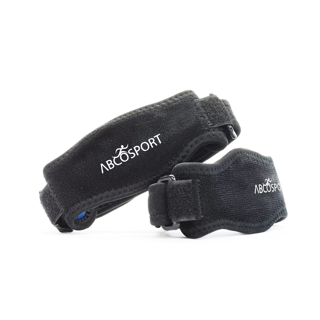 Abco Tech Elbow Strap - Pain Relief for Tendonitis & Forearm with Compression Pad - Ideal for Tennis, Golfer's, Hyper Extension, Fishing, Weightlifting, Badminton, etc. - Adjustable Straps in 2 Sizes