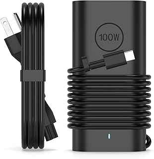 GKLSPL 100W USB C Laptop Charger Compatible with Dell Pro 14 16 Plus, Pro 13 14 Premium,Rugged 13 14, 14/16 Plus 2-in-1 – Type C Fast Charging Power Adapter with AC Cord