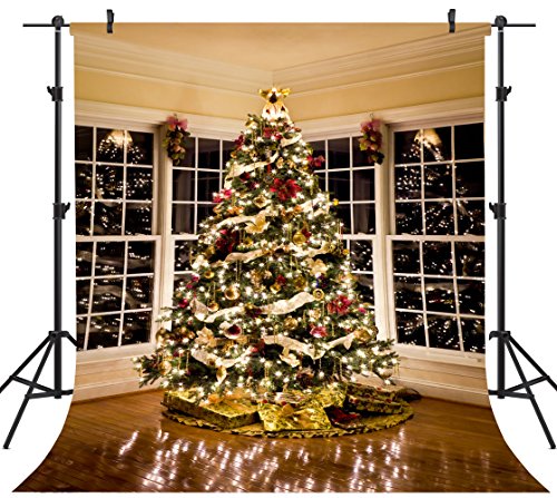 OUYIDA 8X8FT Seamless Christmas Theme Pictorial Cloth Photography Background Computer-Printed