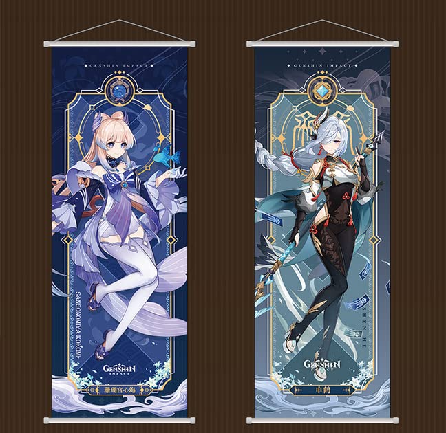 Genshin Impact Wandbehang 'Layla' – Stoff-Scroll-Poster 70x25 Cm Für Wohnzimmer, Schlafzimmer