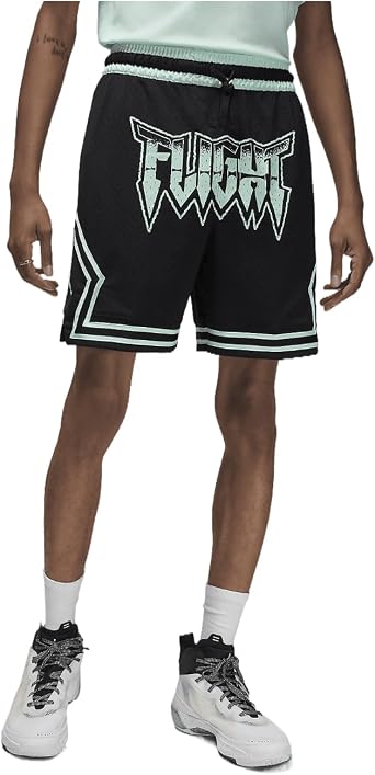 Jordan Sport Mens Dri-FIT Diamond Shorts Black/Mint Foam, FN5869-010 Size Small