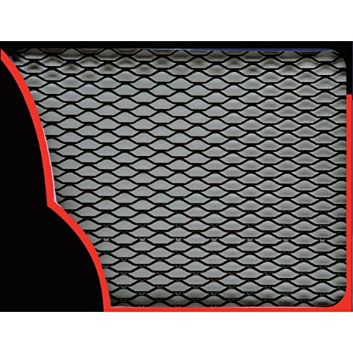 Image of Sumex Silver Aluminium 33 x 100cm Car Grill Grille Vent Mesh (Black Hexagon Type)