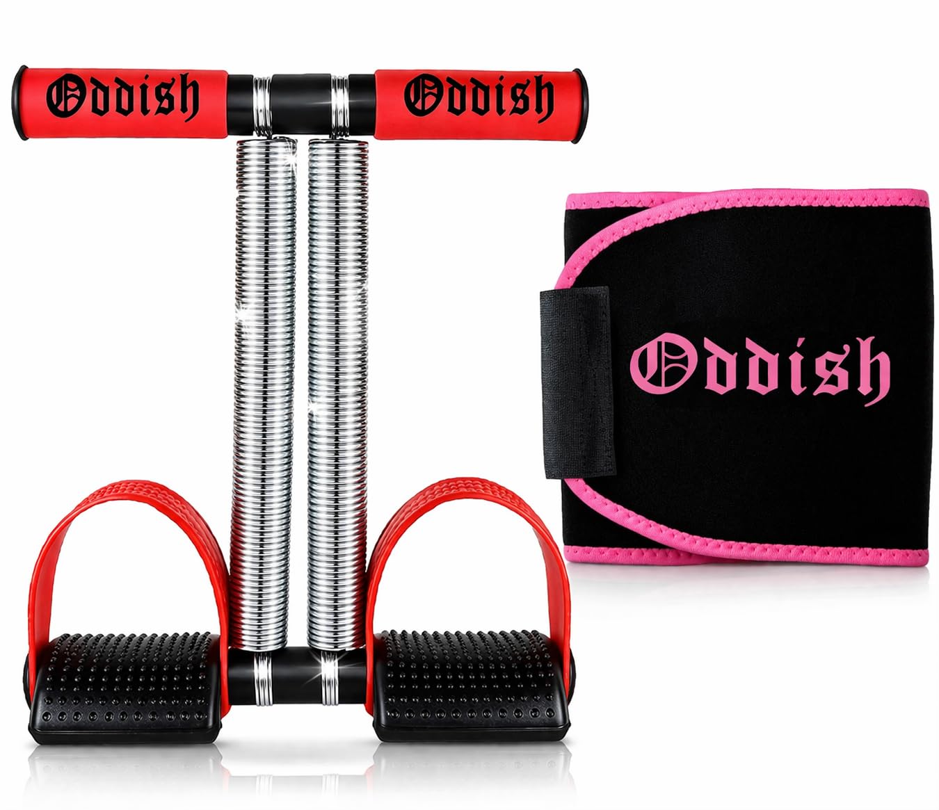 ODDISH; way to fitness Tummy Trimmer with Double Spring & Sweat Belt Combo for Men & Women | Home Workout Equipment for Full Body Exercise, Weight Loss, Abs, Core & Belly Fat Burner (Maroon)-image-39
