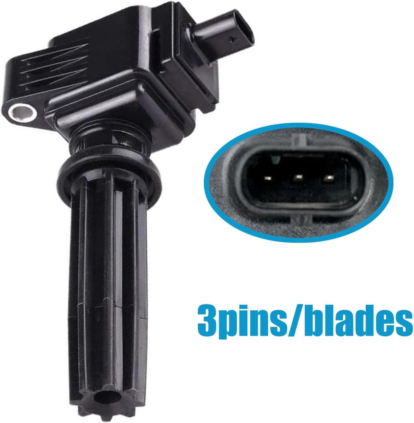 UF670 Ignition Coil Pack 31316353 and Iridium Spark Plugs Set Of 4 Fit For Ford Focus Fusion Explorer Edge Escape Mustang EcoSport Taurus 2012-2020&Land Rover 2012-2017&Lincoln 2013-2020 2.0L 2.3L L4