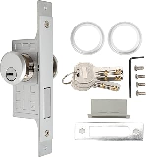 Storefront Door Mortise Lock, Glass Framed Central Door Lock Commercial Door Deadbolts and Cylinder Combo with 3 Keys