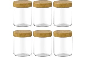 6 Pack 8 Oz Plastic Jars with Lids, Perfect for DIY Cosmetics