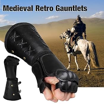 Guanti In Pelle Medievale Per LARP E Cosplay - Uomo E Donna, Vari Size - Foto 3