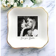 Chillever Personalized Friendship Jewelry Dish, Sisters Jewelry Dish, Custom Besties Gifts, Bff Gifts, Friendship Gift, Best Friend Gift for Women, Customized Jewelrys Plate, Birthday, Christmas