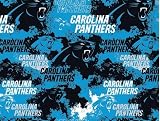 Carolina Panthers Cotton Fabric - NFL Team Logo Cotton Fabric by The Yard, Fat Quarter, Half Yard, 1 Yard, 2 Yard Cuts