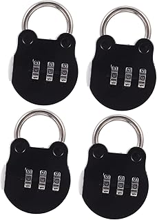 Angoily 4 Pcs Locks Combination Lock Locker Locks Luggage Locks Gym Toolbox Lock Metal Padlock for Gym Outdoor Bag Cabinet Vanity Table