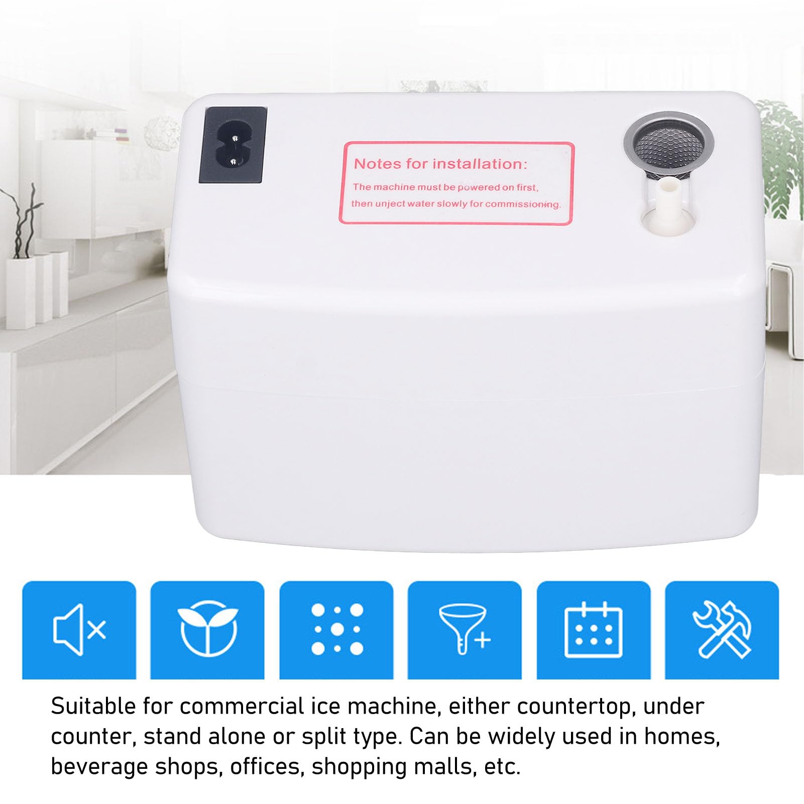 Condensate Pump, US 110V 60HZ Low Noise 200ml Water Tank