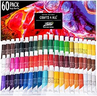 Acrylic Paint Set by Crafts 4 ALL Perfect for Canvas, Wood, Ceramic, Fabric