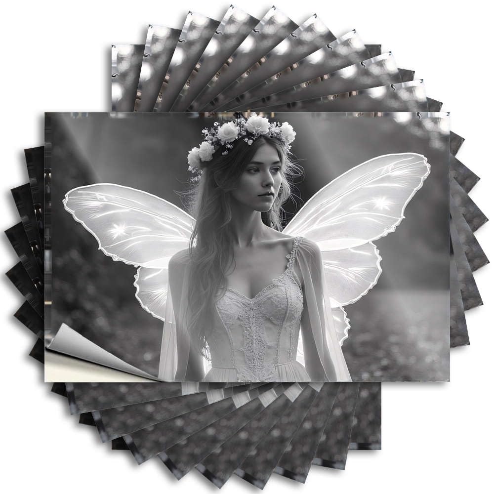Quote Accent, Birthday Bottle A Woman with Fairy Wings and A Floral Crown | Man Cave Decorations(6X9CM)