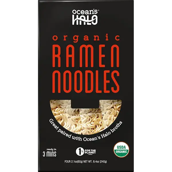 Ocean's Halo Organic Ramen Noodles 8.4 oz, 3 Pack Case 1