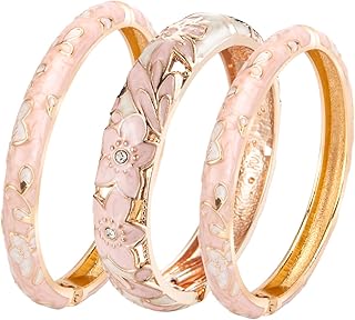 wynameleri UJOY Enamel Bangle Bracelet Set of 3 in Gift Box for Wife Girlfriend Price In India