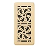 Floor Register 4x10, Floor Vent Covers for Home Floor, Sidewall, Heavy Duty Steel Walkable Floor Grates, Adjustable Air Vent Covers Rust Proof Finish (Brown (